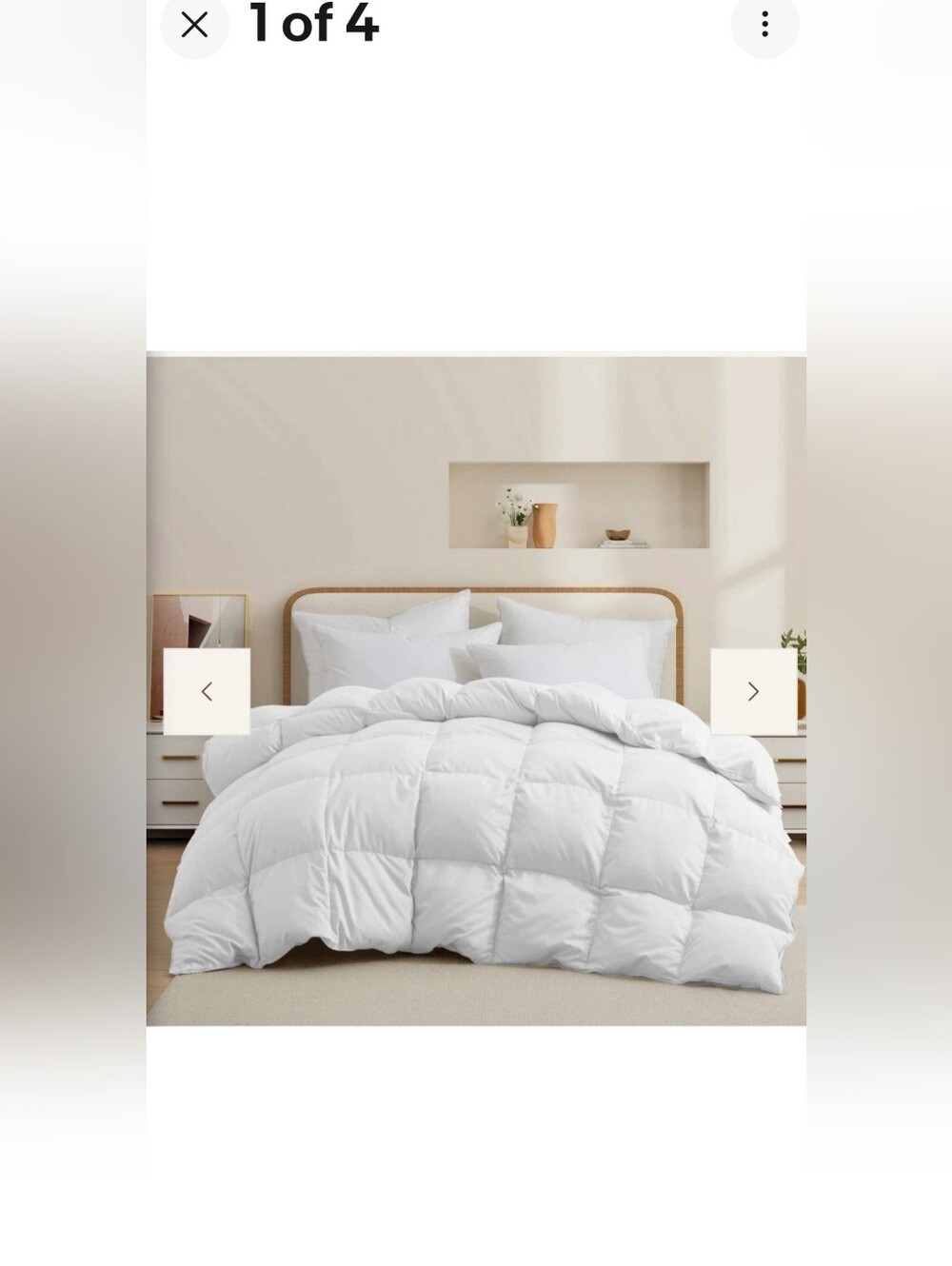PureDown Feather And Down Comforter All Season King White